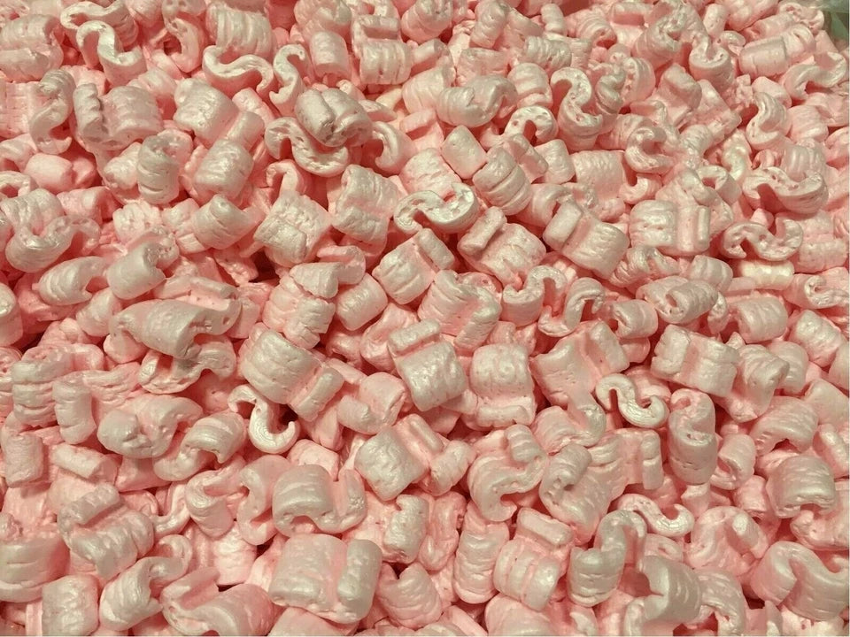 Buyers Choice Packing Peanuts 14 CF lot  4 x 3.5 cu ft Bags Pink Anti Static